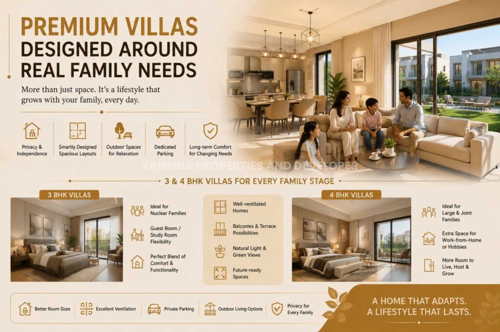 open spaces and greenery in family homes near Bhubaneswar
