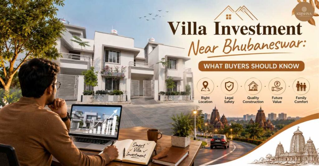 family checking villa investment near Bhubaneswar