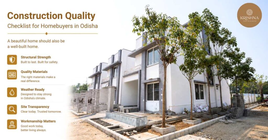 construction quality checklist for homebuyers in Odisha