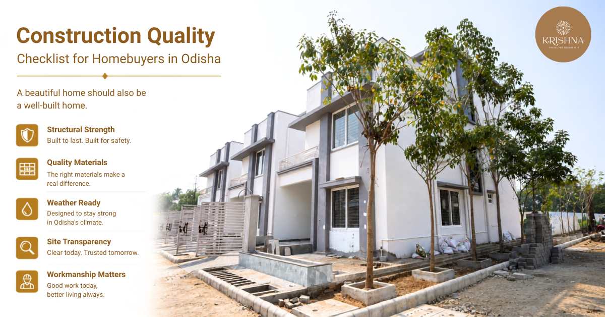 construction quality checklist for homebuyers in Odisha